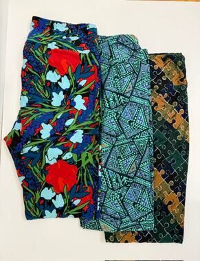 Lularoe Bundle (3) Tall & Curvy Leggings – Mixed Prints SzXLTall & Curvy(12–14)